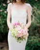 ROMANTIC Bridal Bouquet "Leah" consisting of David Austin roses, hydrangea and peonies.  Image by The White Orchid Floral Design.