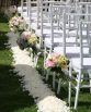 ROMANTIC 5 Meter Side Aisle Scatter of fresh rose petals.  Image by The White Orchid Floral Design.