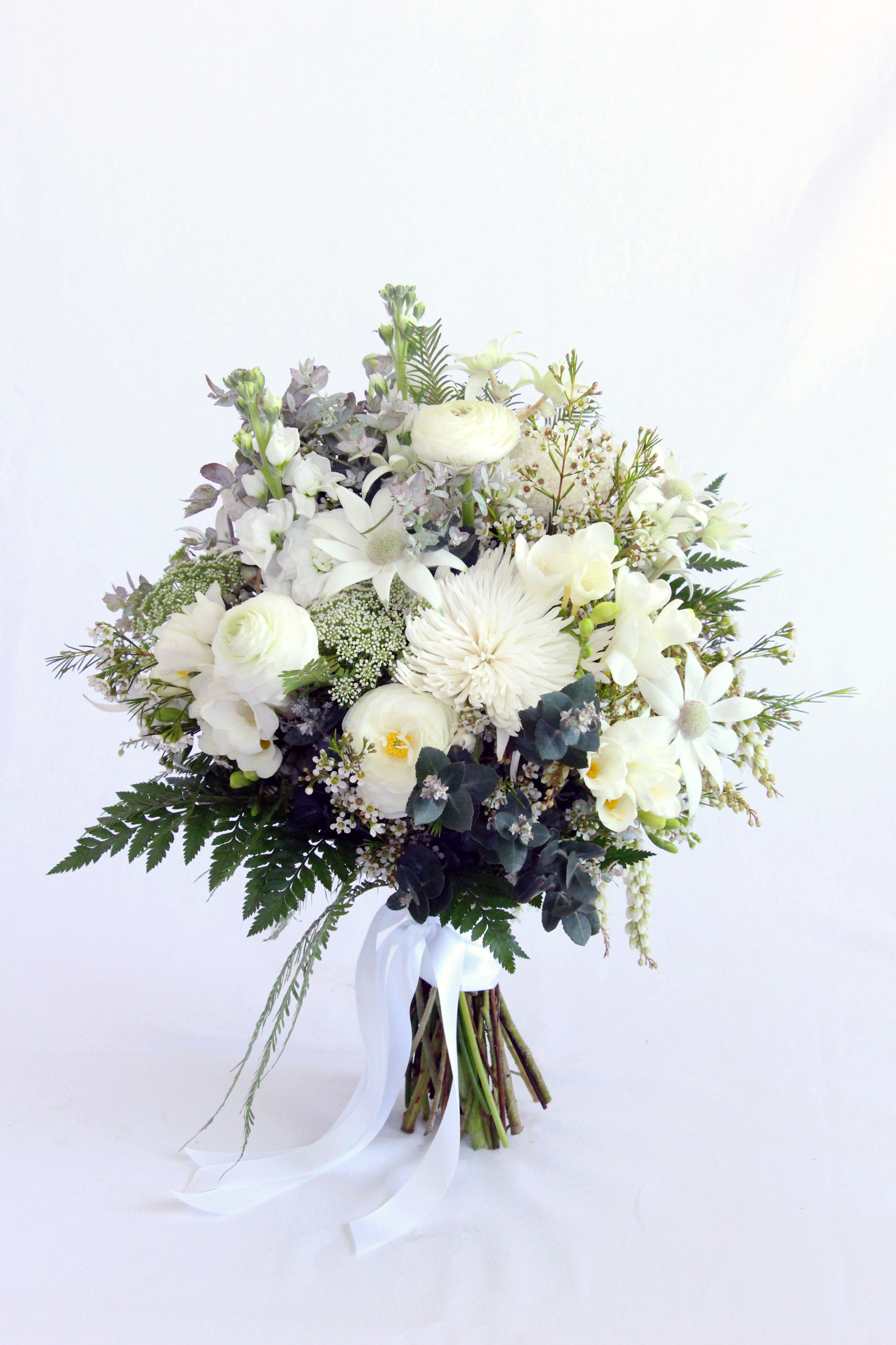 Industrial Bridal Bouquet - The White Orchid Floral Design