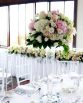 CLASSIC Large Tall Table Centrepiece consisting of hydrangea, roses, spray roses and peonies.  Image by The White Orchid Floral Design.